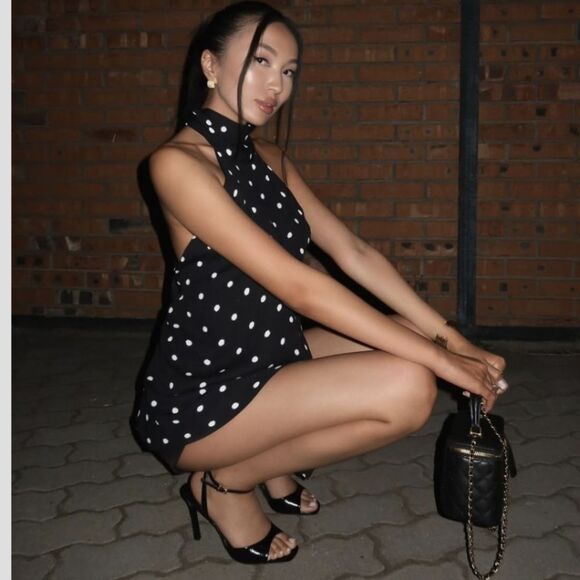 NWT ZARA POLKA DOT HALTER TOP ZW COLLECTION - Picture 5 of 15